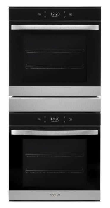 Four mural double électrique Whirlpool de 5,8 pi³ et de 24 po avec convection véritable - acier inoxydable résistant aux traces de doigts - WOD52ES4MZ