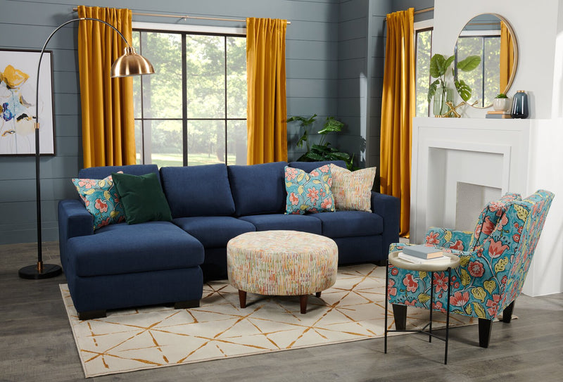 Fauteuil carré en coin Track de la collection Sofa Lab - Pax Navy