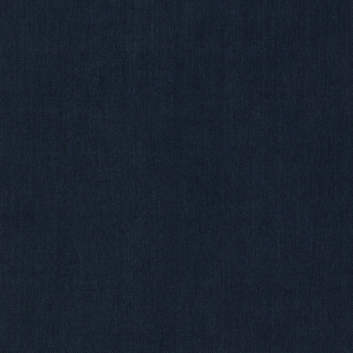 Sofa sectionnel modulaire Eclipse 6 pièces en tissu d’apparence lin avec poufs et coussins réversibles en duvet et plumes - bleu marine