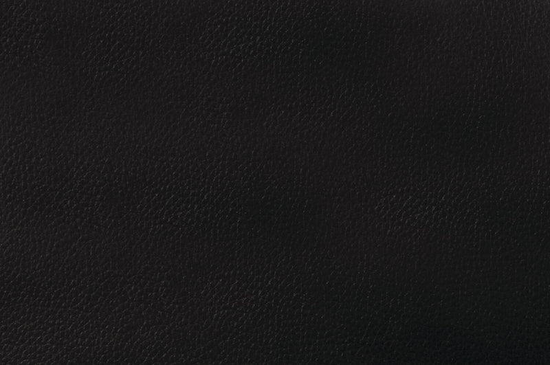 Futon June de 73,2 po en tissu d’apparence cuir avec mécanisme Klik Klak, pattes en métal et capitonnage - noir