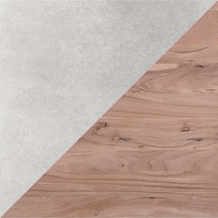 Ensemble de salle à manger Miya 5 pièces en acacia et métal avec table de 60 po (L), bordures Live Edge et 4 chaises - gris