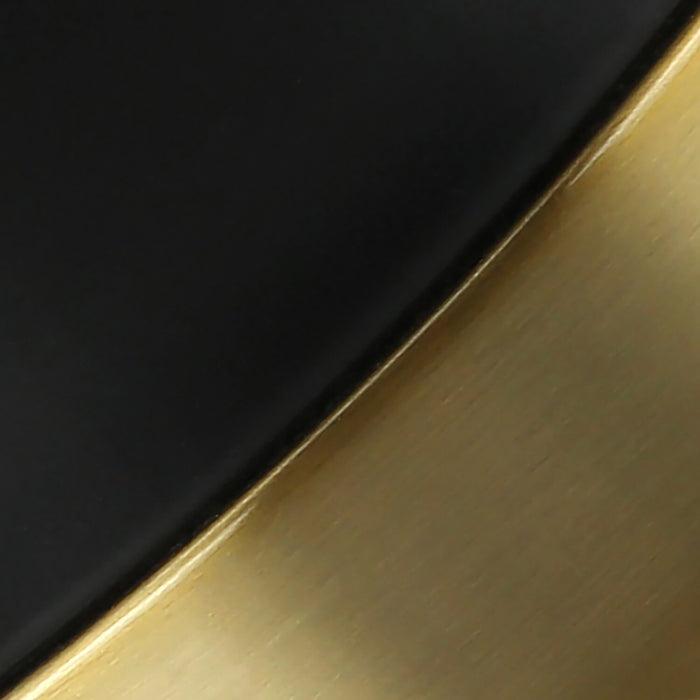 Lampe de table de 28 po en métal noir et doré avec abat-jour beige