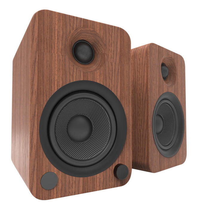 Haut-parleurs amplifiés Kanto YU4 avec Bluetooth et préamplificateur phono - noyer