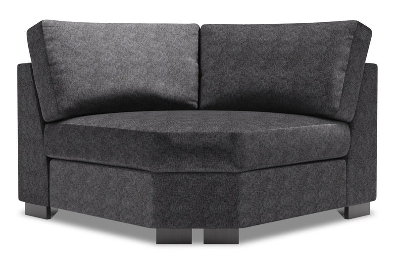Fauteuil courbé en coin Track de la collection Sofa Lab - Luxury Charcoal
