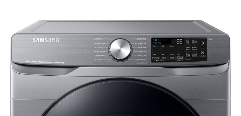 Sécheuse électrique à la vapeur Samsung de 7,5 pi³ - grise - superposable - DVE45B6305P/AC