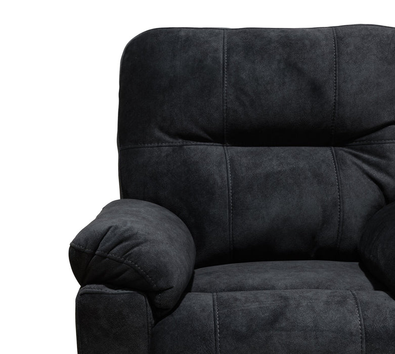 Fauteuil à inclinaison électrique Gybson de 38 po fabriqué au Canada en tissu - gris graphite