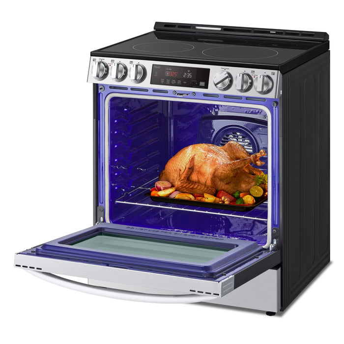 Cuisinière intelligente électrique LG de 6,3 pi³ avec friture à air et convection par ventilateur - acier inoxydable Smudge-ProofMD - LSEL6333F