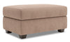 Pouf de rangement personnalisable The Trunk de Sofa Lab de 39 po fabriqué au Canada en tissu d’apparence lin - brun Pax Wicker