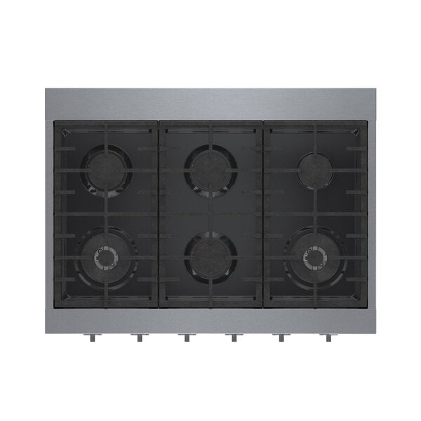 Surface de cuisson à gaz Bosch de série 800 de 36 po à 6 brûleurs– RGM8658UC