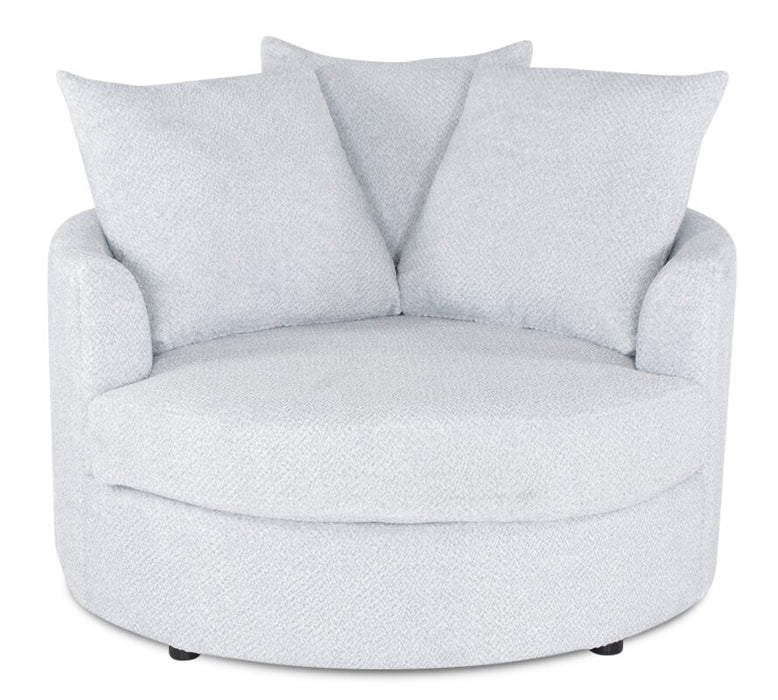 Fauteuil d’appoint Cuddler Grande de 48 po fabriqué au Canada en tissu de chenille - gris Teddy Star 
