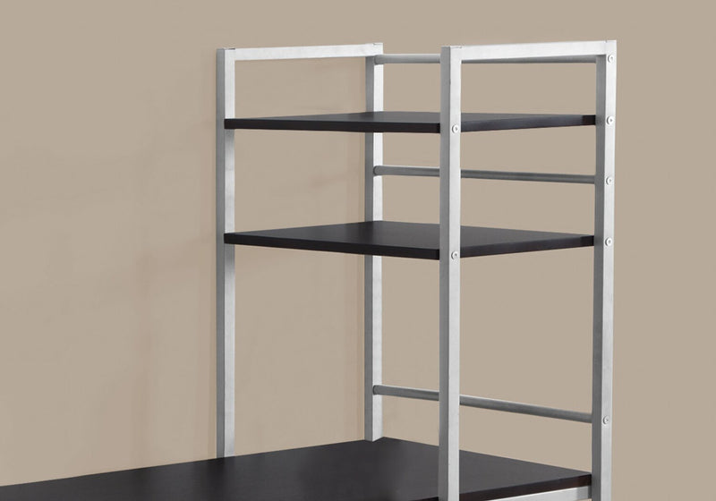 Bureau Kayden de 47,25 po à tablettes ouvertes - espresso 