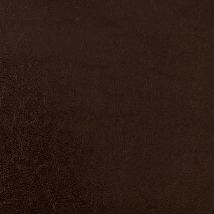 Lit rembourré Pearl en tissu de cuir végétalien brun avec clous décoratifs - format grand lit