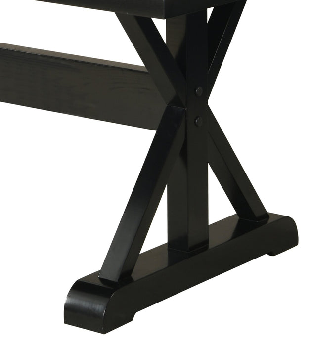 Ensemble de salle à manger Verona 5 pièces avec table de 70 po (L), dessus en marbre synthétique, base à tréteaux et 4 chaises - blanc