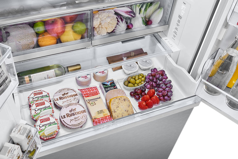 Réfrigérateur LG de 26 pi³ et de 36 po à portes françaises de profondeur comptoir MAXMC - acier inoxydable Smudge-ProofMD - LRYXC2606S