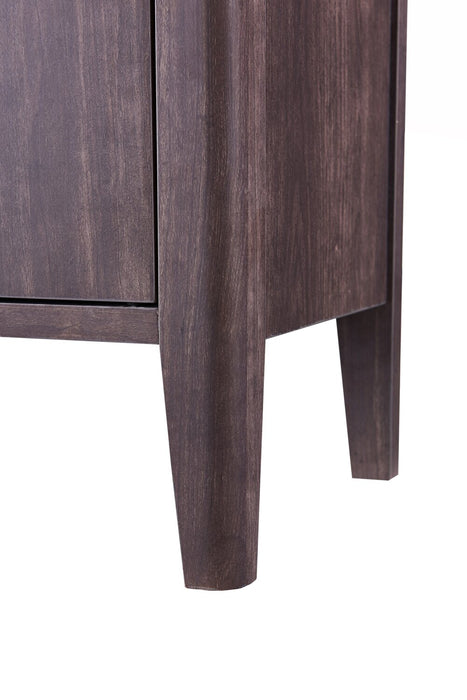 Meuble pour téléviseur moderne Gabe de 84 po avec rangement pour téléviseurs jusqu’à 90 po - brun noyer