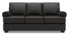 Sofa personnalisable Roll de Sofa Lab de 86 po fabriqué au Canada en tissu d’apparence lin avec accoudoirs enroulés - gris Luna Kohl