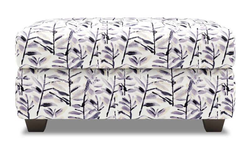 Pouf de rangement personnalisable The Trunk de Sofa Lab de 39 po fabriqué au Canada en tissu - Pebble multicolore