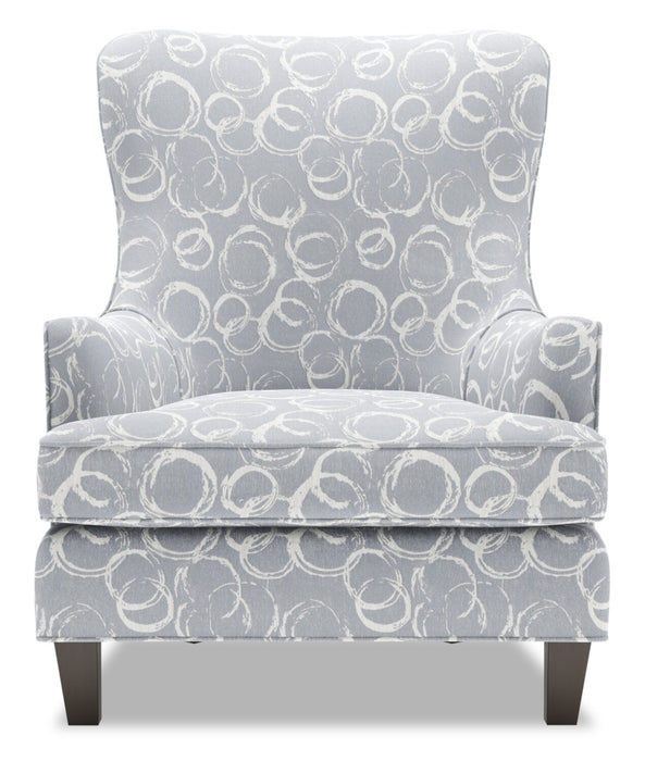 Fauteuil d’appoint à oreilles Sofa Lab personnalisable de 32 po fabriqué au Canada en tissu - Alloy multicolore