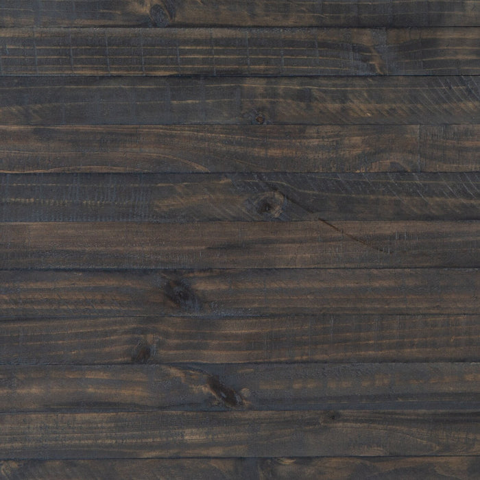 Table de salon traditionnelle Axl de 55 po avec tablette - bois gris-brun foncé