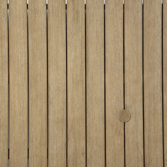 Fauteuil Juno pour la terrasse à l’extérieur - eucalyptus et tissu Nuvella, résistante aux rayons UV et aux intempéries - naturelle et beige