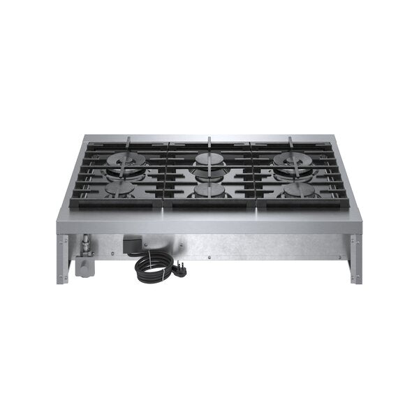 Surface de cuisson à gaz Bosch de série 800 de 36 po à 6 brûleurs– RGM8658UC
