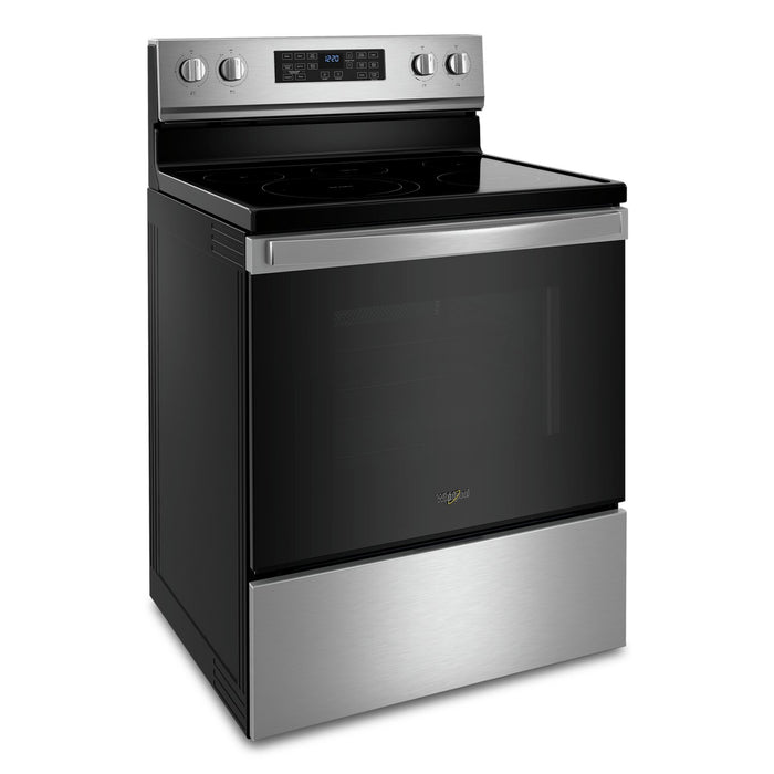 Cuisinière électrique Whirlpool de 5,3 pi³ avec friture à air et autonettoyage - acier inoxydable résistant aux traces de doigts - YWFE550S0LZ