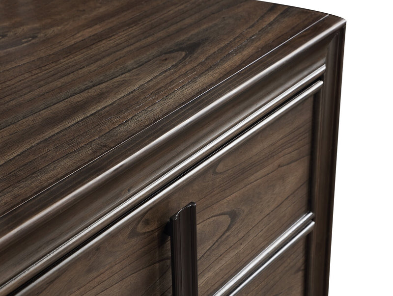 Commode verticale Kane de 35,4 po (L) x 53 po (H) à 5 tiroirs pour la chambre à coucher - brune