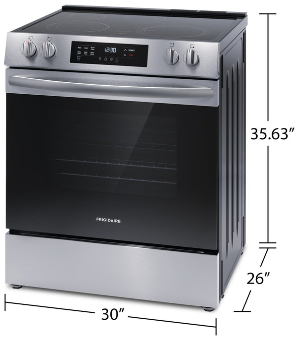 Cuisinière électrique Frigidaire de 5,3 pi³ avec élément EvenTempMC et surface de cuisson à 5 éléments - acier inoxydable - FCFE306CAS
