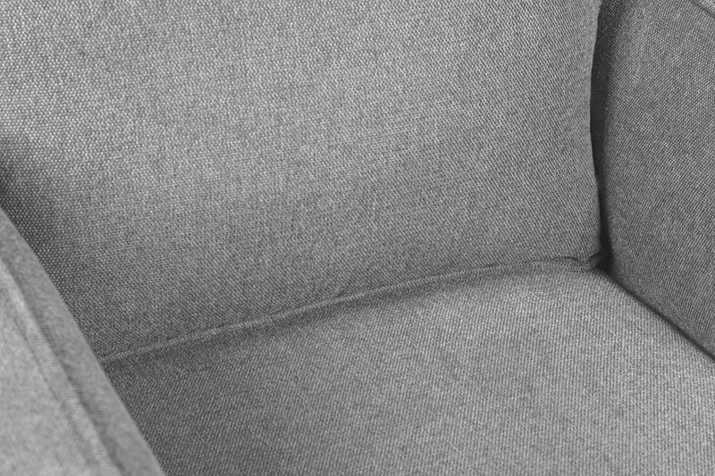 Fauteuil Kassia de Kort & Co. de 40,9 po en tissu d’apparence lin avec base et pattes en bois - gris