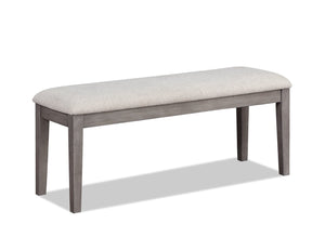 Banc de salle à manger Krew de 48 po (L) en tissu de polyester - gris