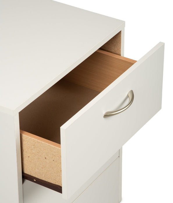 Table de nuit Arlo de 18,3 po (L) x 22 po (H) à 2 tiroirs, fabriquée au Canada - blanche