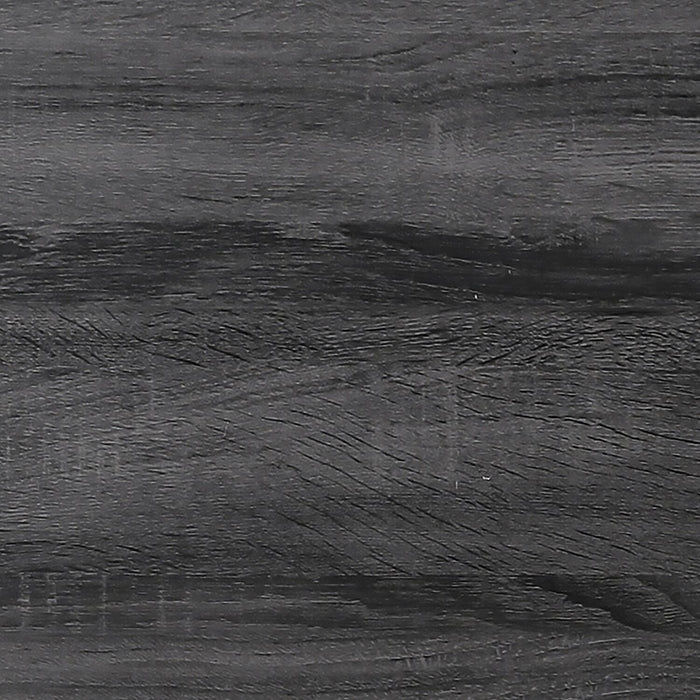 Lit plateforme rembourré Nash en tissu gris foncé avec capitonnage à boutons - format grand lit