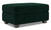 Pouf de rangement personnalisable The Trunk de Sofa Lab de 39 po fabriqué au Canada en tissu de velours - vert Hunter Green