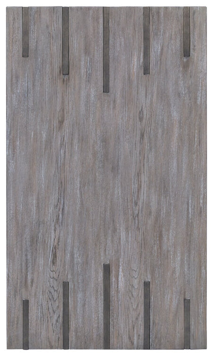 Table à café moderne Eldridge de 48 po avec tablette - gris vieilli avec métal et bois