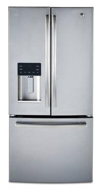 Réfrigérateur Profile de 17,5 pi³ et de 33 po à portes françaises - acier inoxydable résistant aux t…