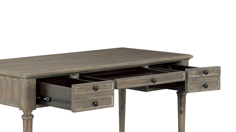 Bureau de travail Winston de 58 po à 3 tiroirs - bois de grève brun clair