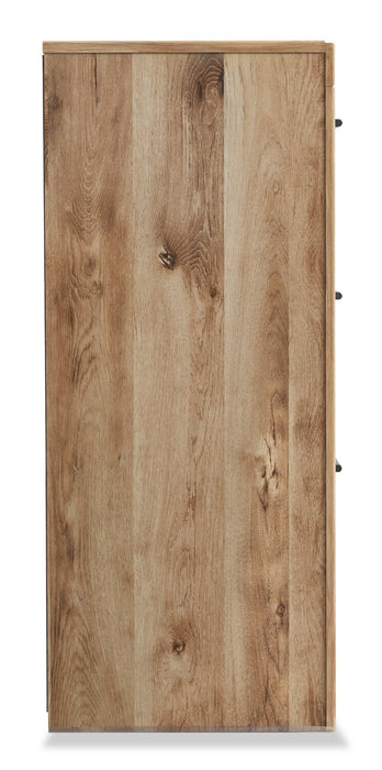 Commode Derekson de 58,7 po (L) x 36,4 po (H) à 6 tiroirs pour la chambre à coucher - naturelle