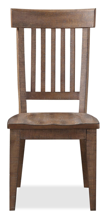 Ensemble de salle à manger Cedar 5 pièces en pin avec table de 72,07 po (L) avec base à tréteaux et 4 chaises - brun