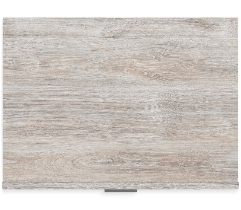 Table de nuit Zen de 21,3 po (L) x 25 po (H) à 2 tiroirs avec ports de recharge intégrés - gris