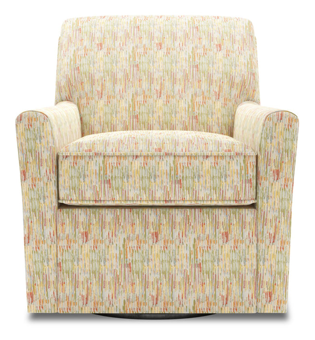 Fauteuil d’appoint pivotant Sofa Lab personnalisable de 31 po fabriqué au Canada en tissu - Garden multicolore