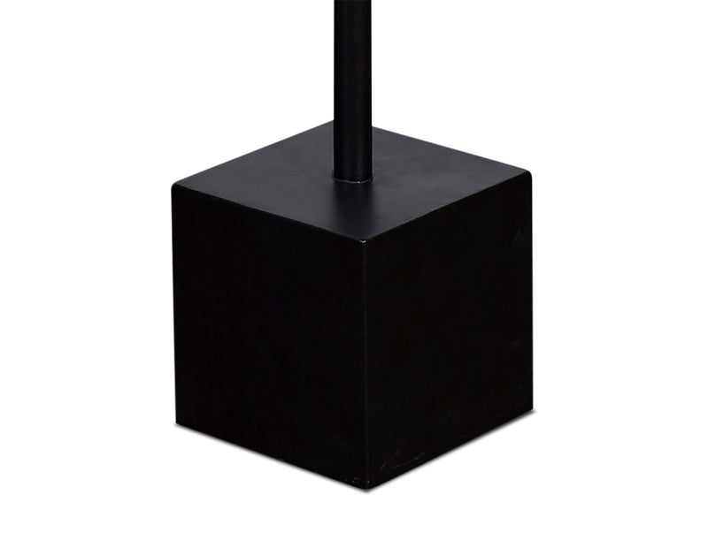 Table d'appoint Sabrina de 14 po - noire avec dessus en imitation de marbre blanc