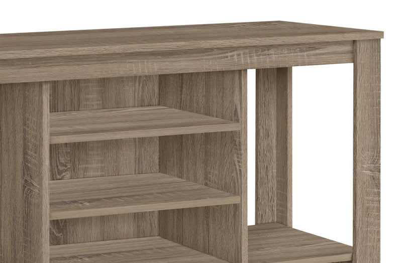 Meuble pour téléviseur Raya de 48 po avec rangement et système de gestion des câbles pour téléviseurs jusqu’à 55 po - taupe foncée