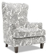 Fauteuil d’appoint à oreilles Sofa Lab personnalisable de 32 po fabriqué au Canada en tissu - Dalmatian multicolore