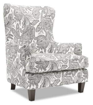 Fauteuil d’appoint à oreilles Sofa Lab personnalisable de 32 po fabriqué au Canada en tissu - Dalmatian multicolore