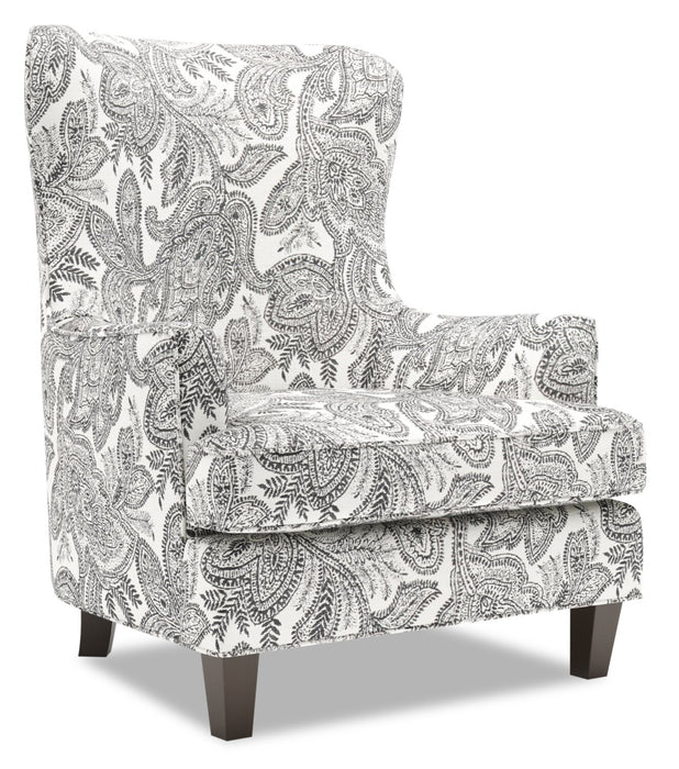 Fauteuil d’appoint à oreilles Sofa Lab personnalisable de 32 po fabriqué au Canada en tissu - Dalmatian multicolore