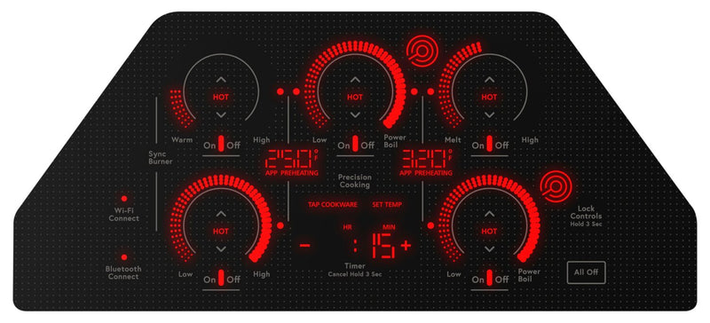 Surface de cuisson électrique Café de 36 po à 5 éléments - noire - CEP90361TBB