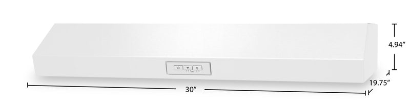 Hotte de cuisinière sous l'armoire Frigidaire de 30 po - FCVW3052AW 