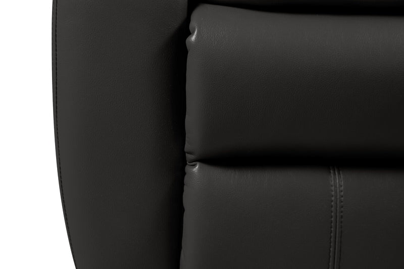 Causeuse à inclinaison électrique Chandler de 60 po en tissu d’apparence cuir - gris