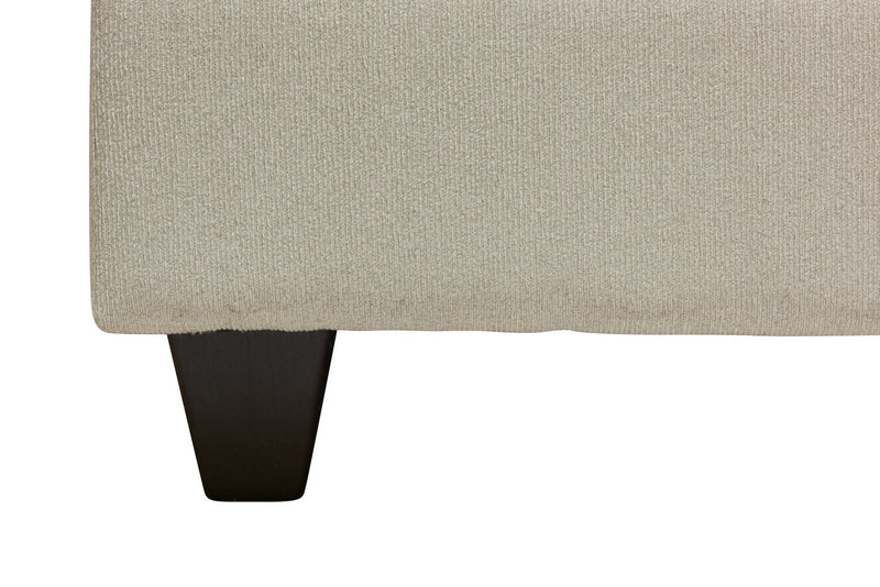 Pouf Scarlett de 26 po fabriqué au Canada en tissu de chenille - beige écru