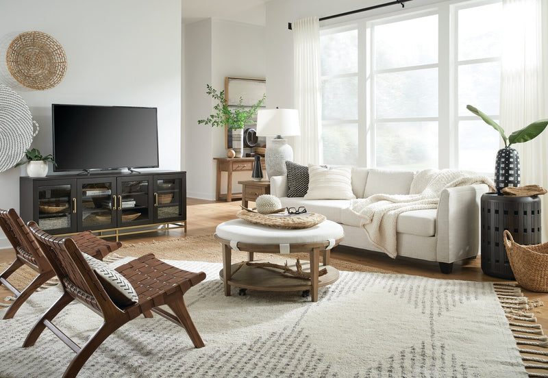 Table de bout ronde moderne Rhett de 18 po - chêne brun espresso foncé